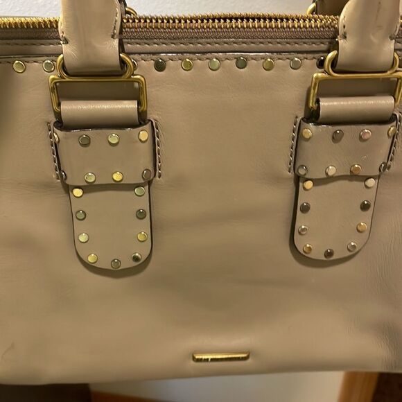 Rebecca Minkoff gray leather studded purse - Picture 15 of 16